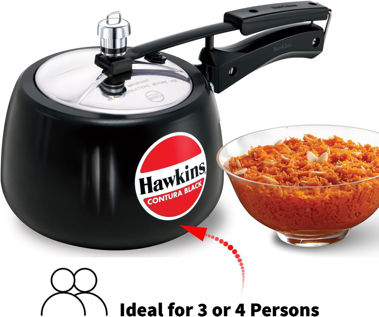 Hawkins CB30 3 Litre Hard-Anodised Pressure Cooker | Durable Aluminium, Buy Online AU