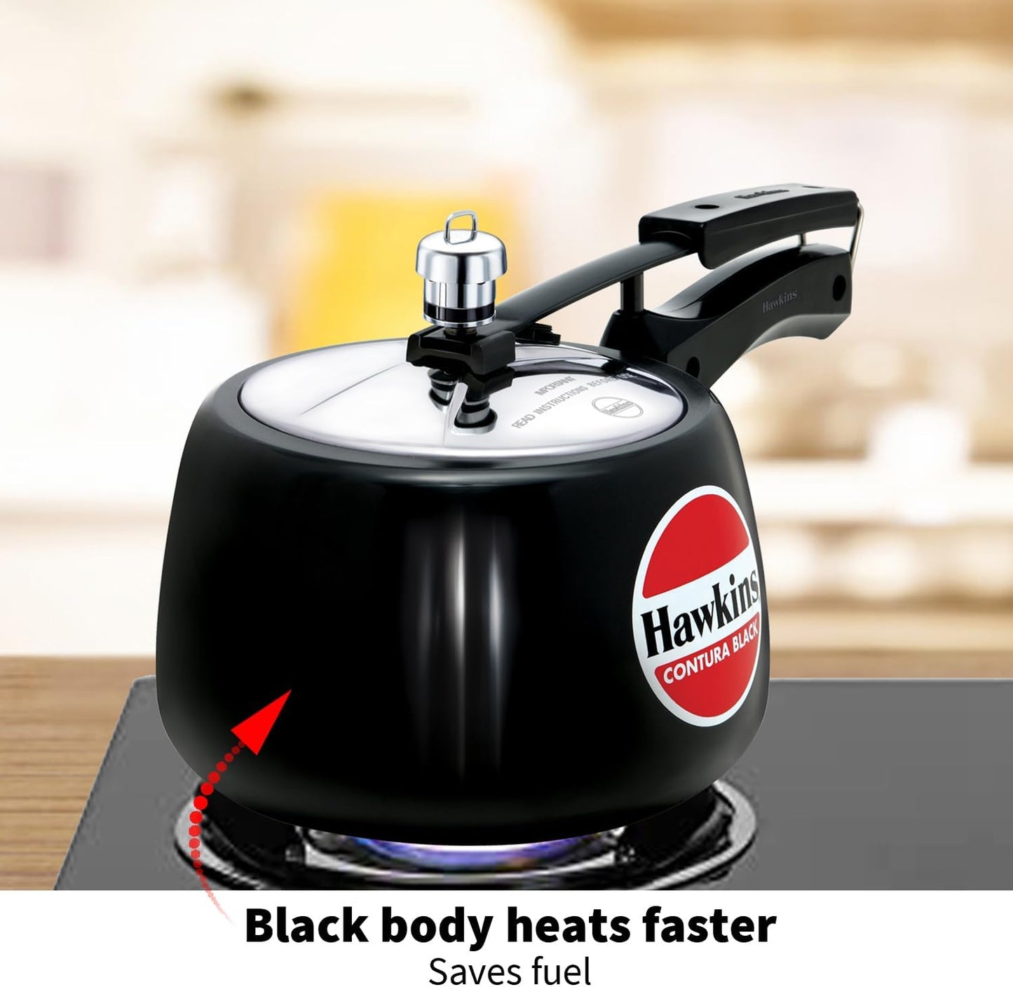 Hawkins CB30 3 Litre Hard-Anodised Pressure Cooker | Durable Aluminium, Buy Online AU