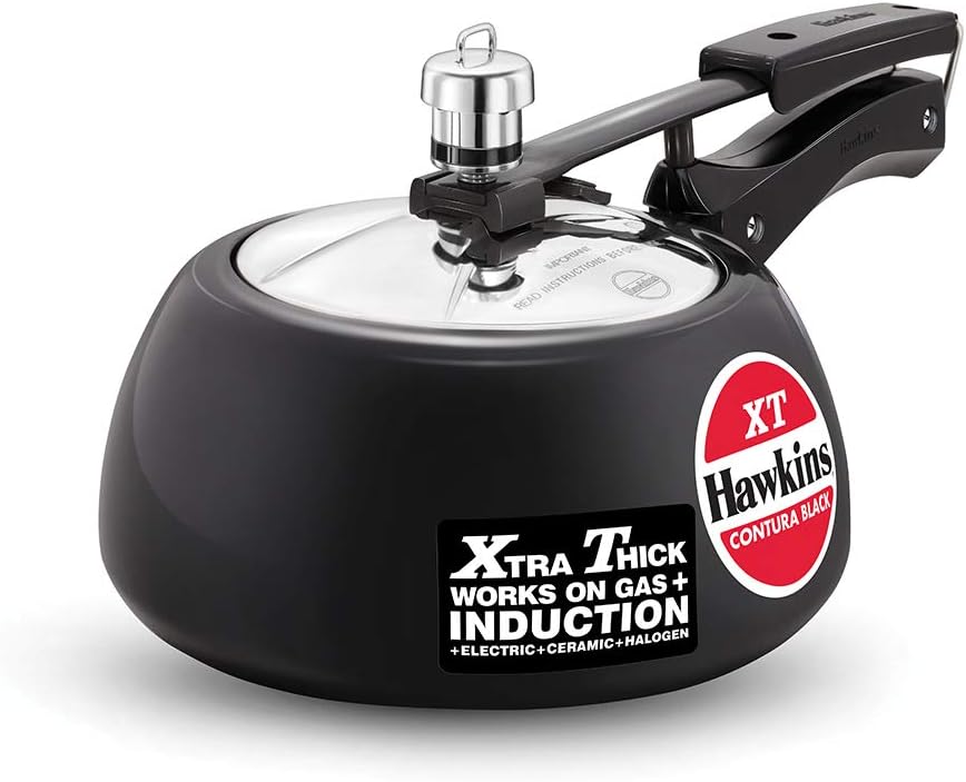 Hawkins CXT20 2 Litre Contura Black XT Induction Pressure Cooker | Hard Anodised