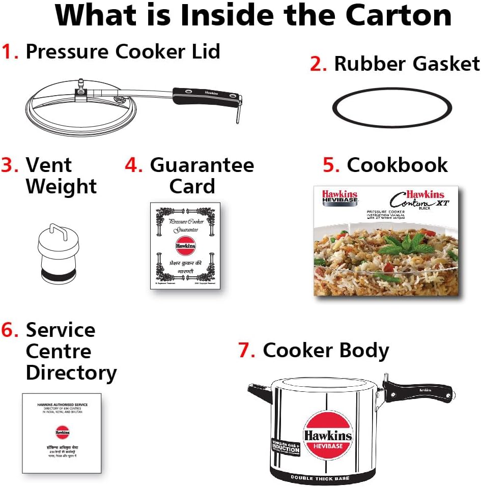 Hawkins Hevibase 6.5 Litre Induction Pressure Cooker | Aluminium Silver – Buy Online Australia