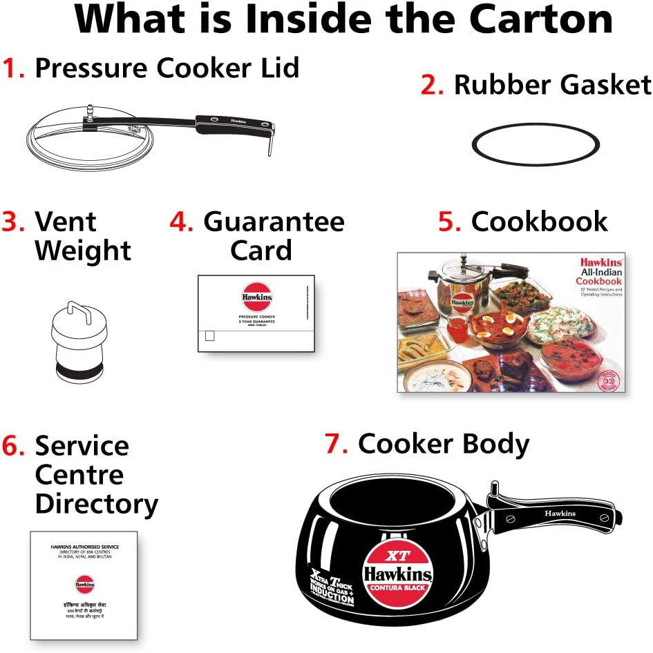 Hawkins CXT30 3 Litre Contura Black XT Induction Pressure Cooker | Hard Anodised