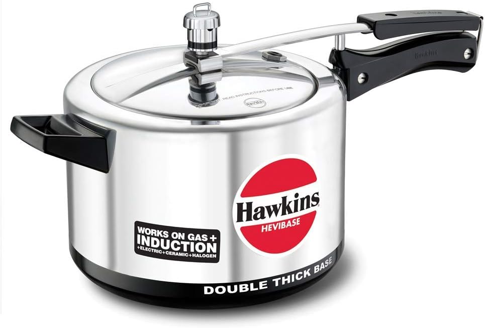 Hawkins Hevibase 5 Litre Induction Pressure Cooker IH50 | Aluminium Silver – Buy Online Australia