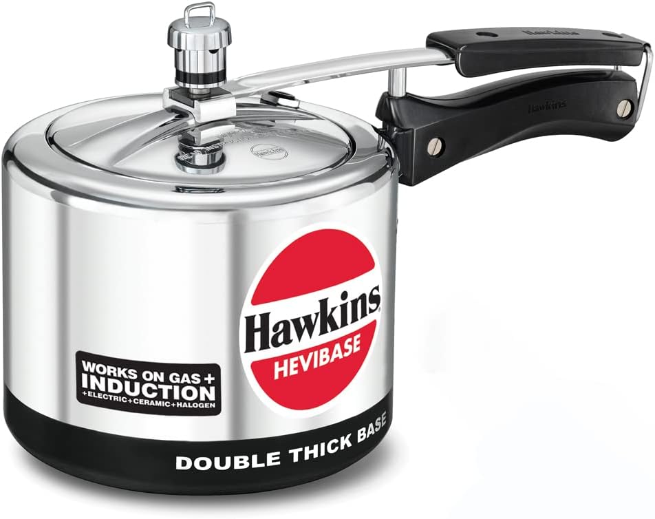 Hawkins Hevibase IH30 3 Litre Induction Pressure Cooker | Aluminium Silver – Buy Online Australia