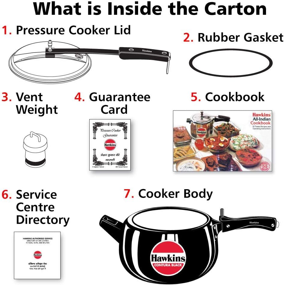 Hawkins CB50 5 Litre Hard-Anodised Pressure Cooker | Durable Aluminium Gas Stove Cooker