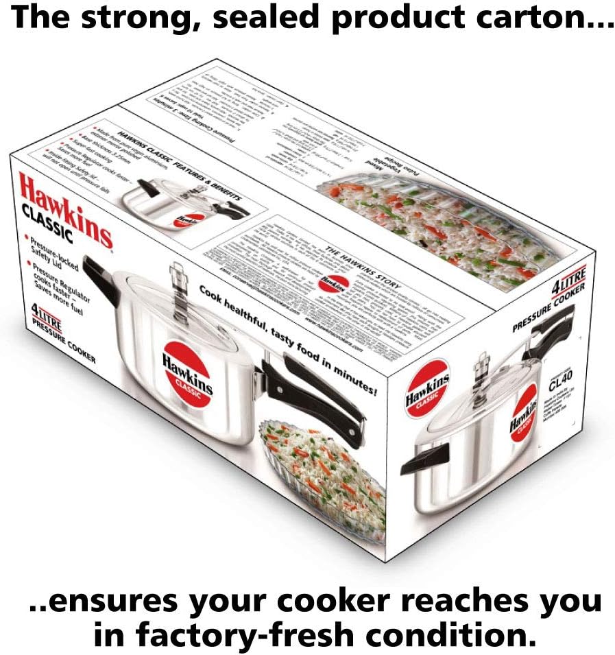 Hawkins Classic 4 Litre Pressure Cooker | Aluminium Cooker - Buy Online Australia