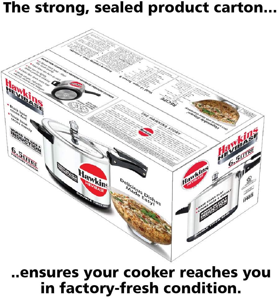 Hawkins Hevibase 6.5 Litre Induction Pressure Cooker | Aluminium Silver – Buy Online Australia