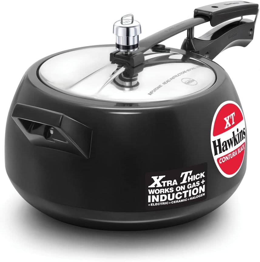 Hawkins CXT50 5 Litre Contura Black XT Induction Pressure Cooker | Hard Anodised