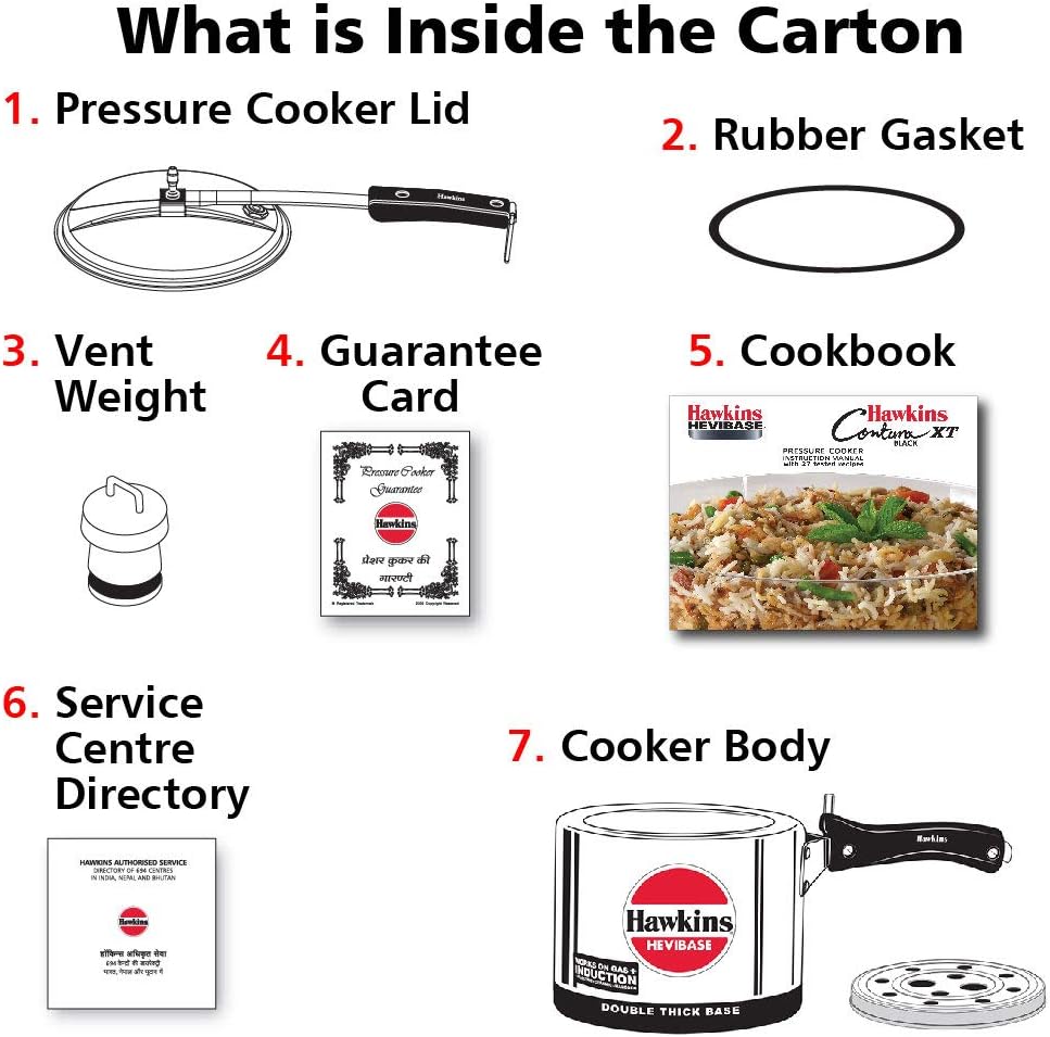 Hawkins Hevibase IH30 3 Litre Induction Pressure Cooker | Aluminium Silver – Buy Online Australia