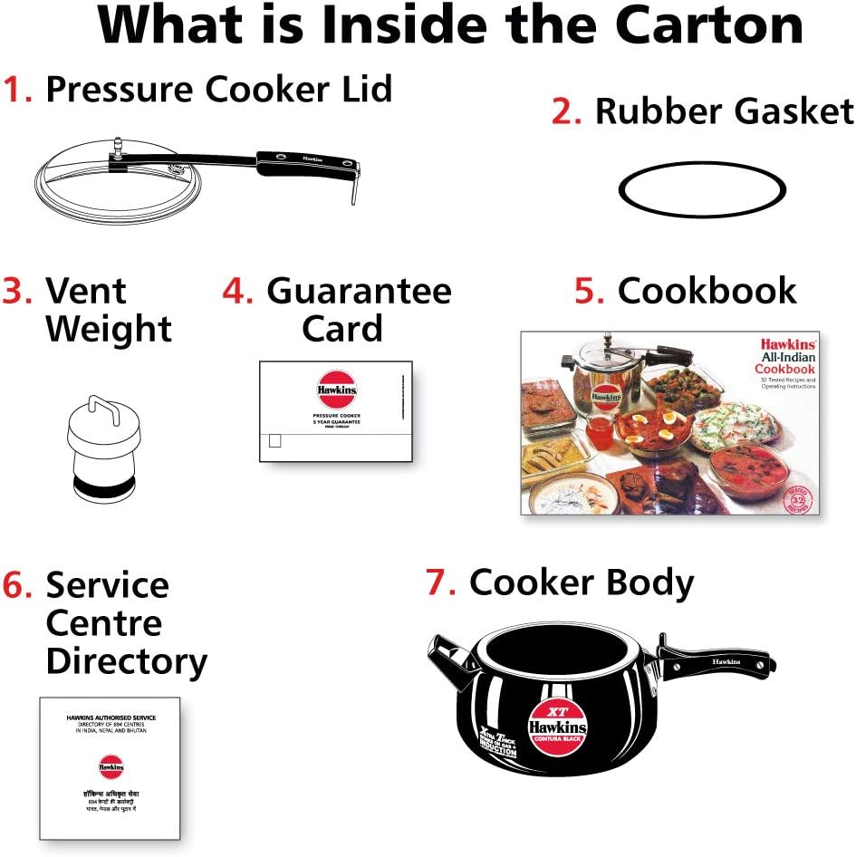 Hawkins CXT50 5 Litre Contura Black XT Induction Pressure Cooker | Hard Anodised